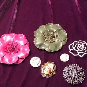 Vintage Brooches Set of 6